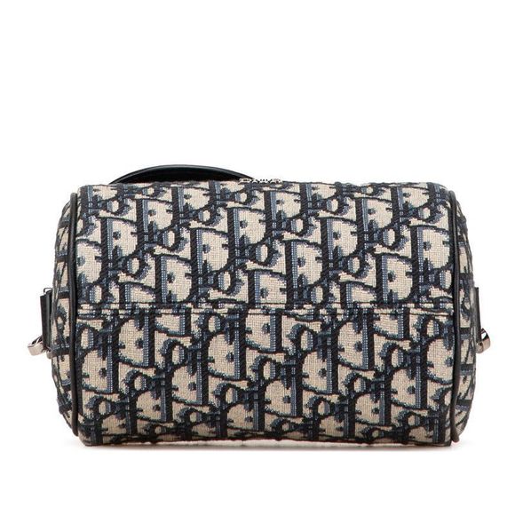 Dior Oblique Saddle Roller Crossbody Shoulder Bag Handbag 2WAY Navy Beige Black - Picture 3 of 9